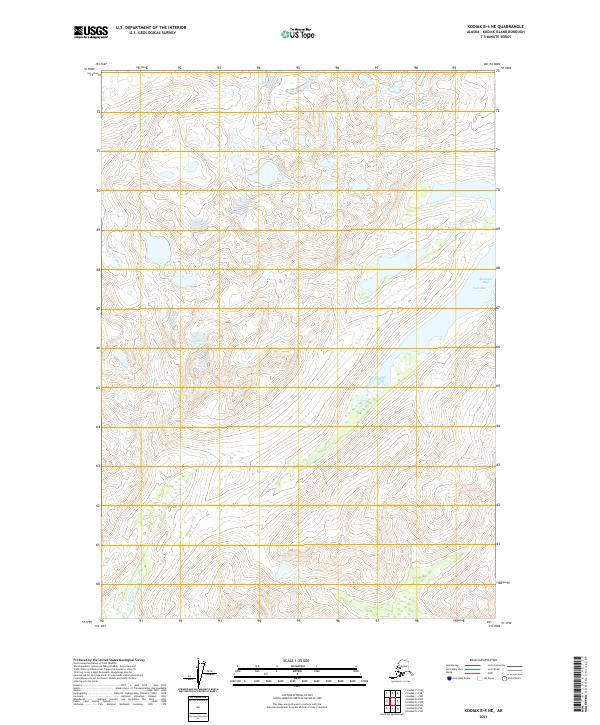 USGS Topographic Map – Kodiak B-4 NE