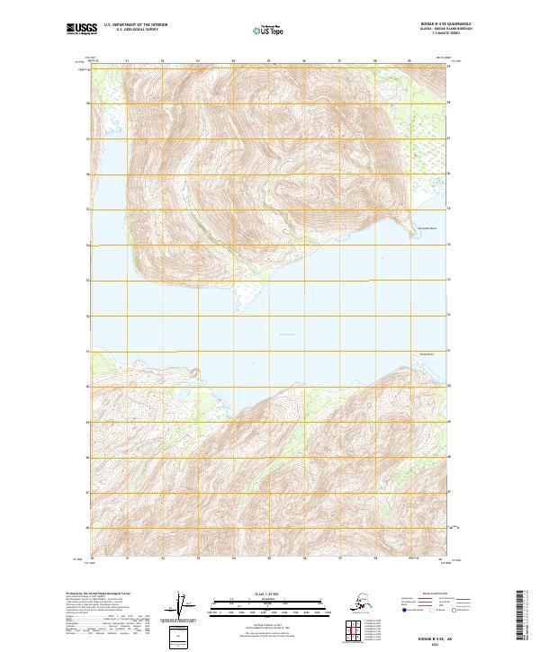 USGS Topographic Map – Kodiak B-4 SE