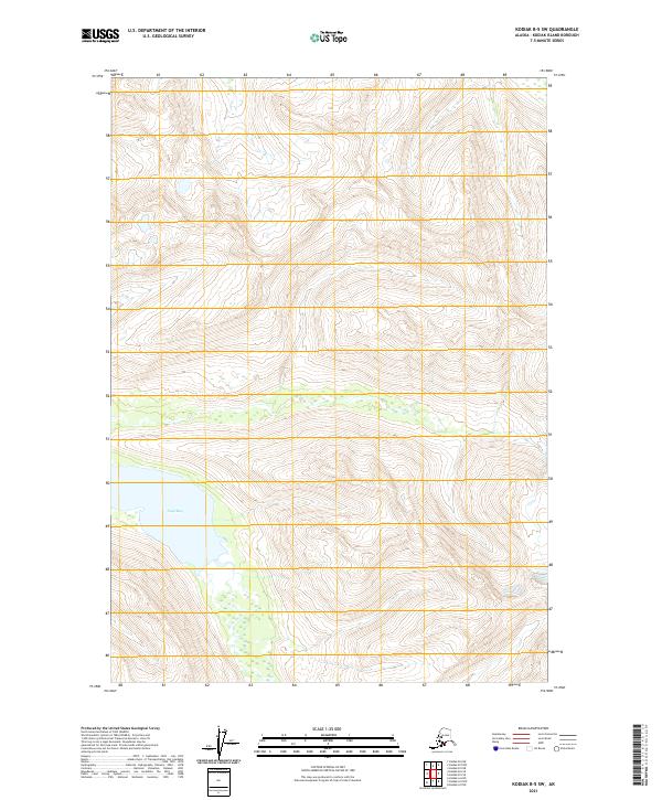2021 Map of Kodiak B-5 SW, 2021 Print