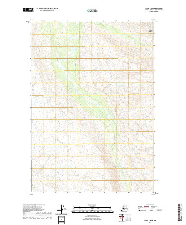 2021 Map of Kodiak C-4 SW, 2021 Print