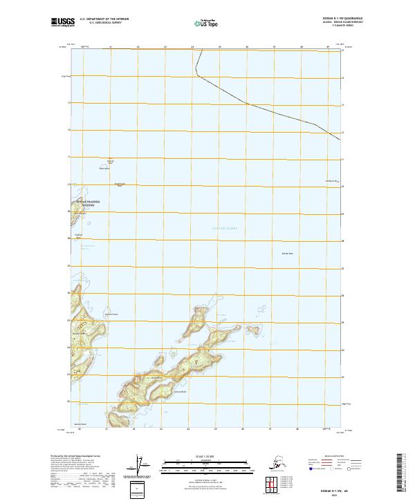 USGS Topographic Map – Kodiak D-1 SW