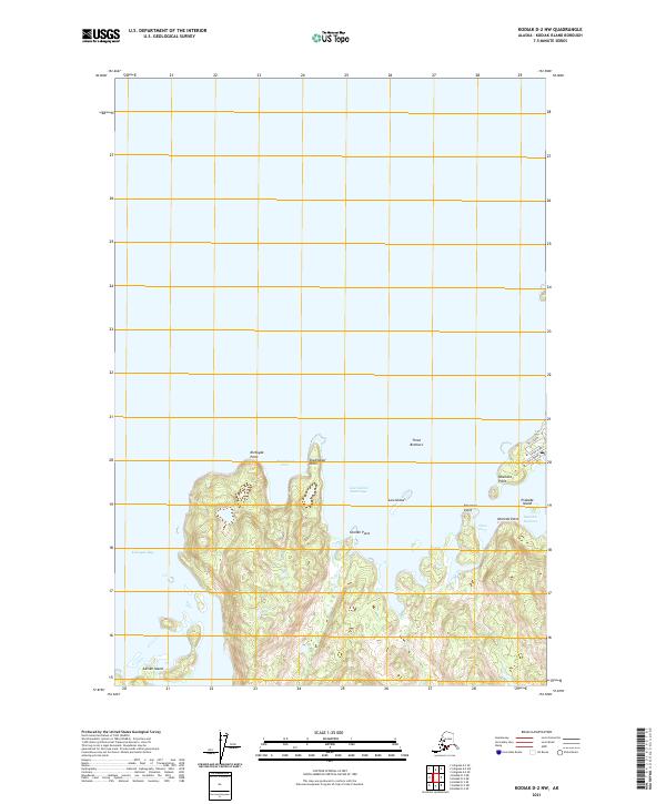 USGS Topographic Map – Kodiak D-2 NW