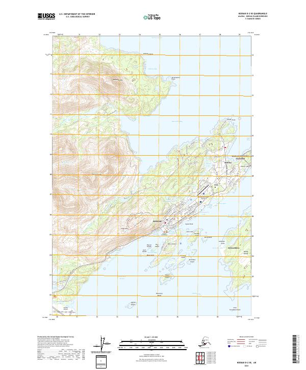 USGS Topographic Map – Kodiak D-2 SE
