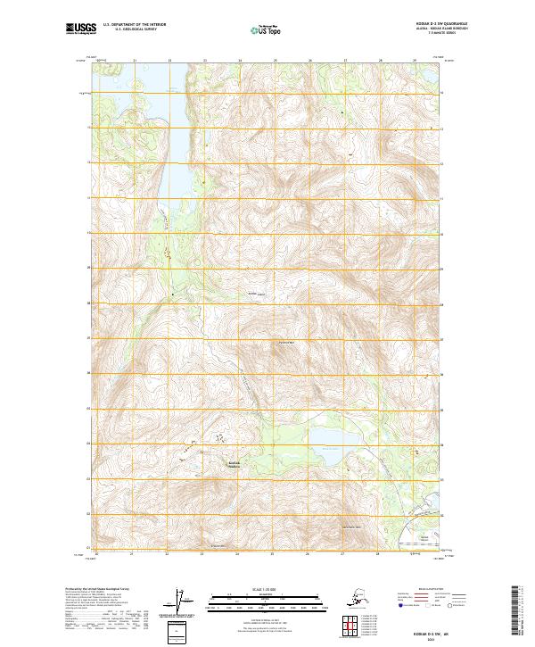USGS Topographic Map – Kodiak D-2 SW