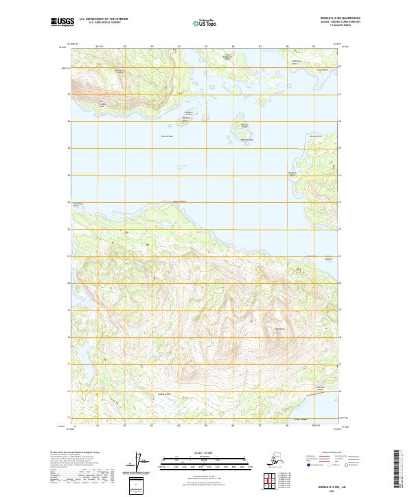USGS Topographic Map – Kodiak D-3 NW