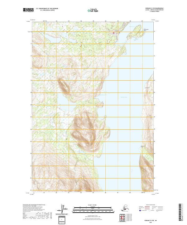 USGS Topographic Map – Kodiak D-3 SW
