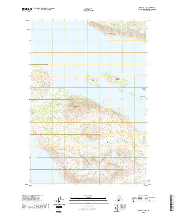USGS Topographic Map – Kodiak D-4 NE