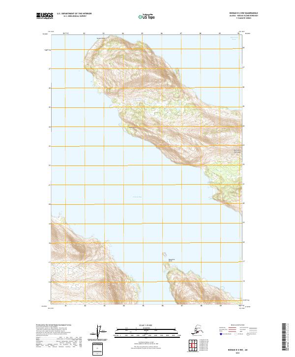 USGS Topographic Map – Kodiak D-4 NW