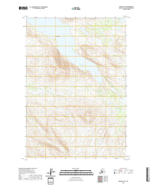 USGS Topographic Map – Kodiak D-4 SE