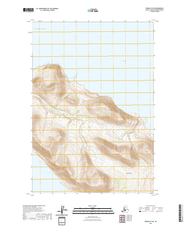 USGS Topographic Map – Kodiak D-5 NE