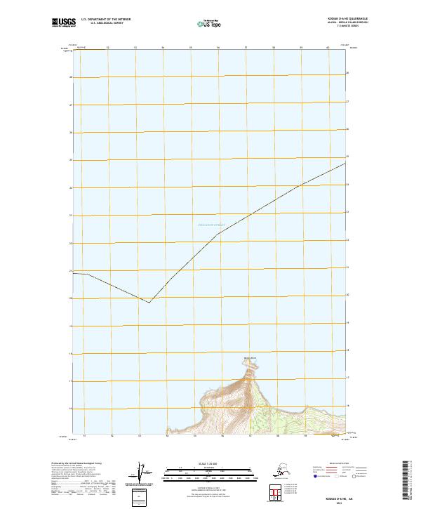 USGS Topographic Map – Kodiak D-6 NE