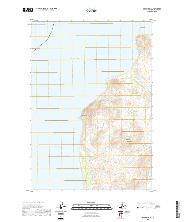 USGS Topographic Map – Kodiak D-6 SW