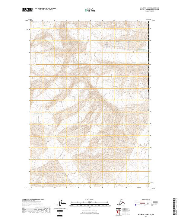 USGS Topographic Map – McCarthy A-1 NE