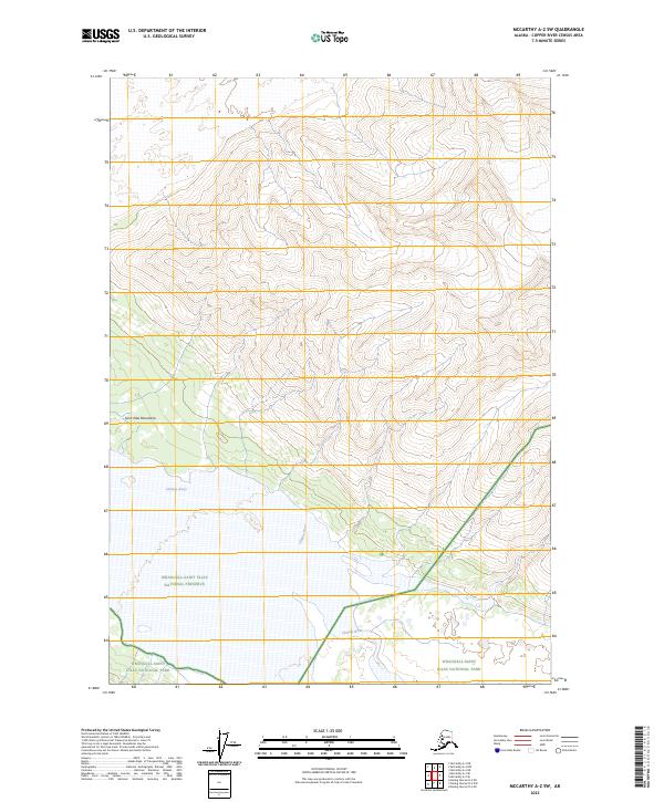 USGS Topographic Map – McCarthy A-2 SW