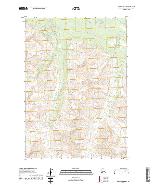 USGS Topographic Map – McCarthy A-8 NW