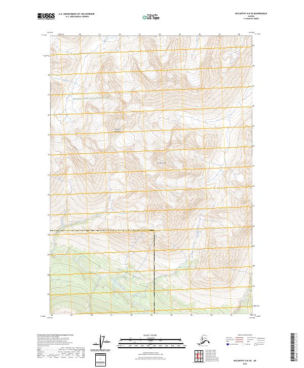 USGS Topographic Map – McCarthy A-8 SE