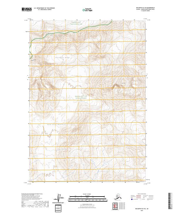USGS Topographic Map – McCarthy B-3 SE