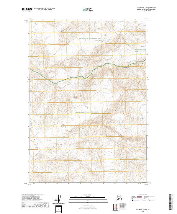 USGS Topographic Map – McCarthy B-3 SW