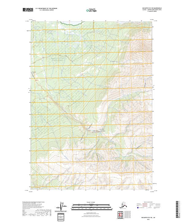 USGS Topographic Map – McCarthy B-5 SE
