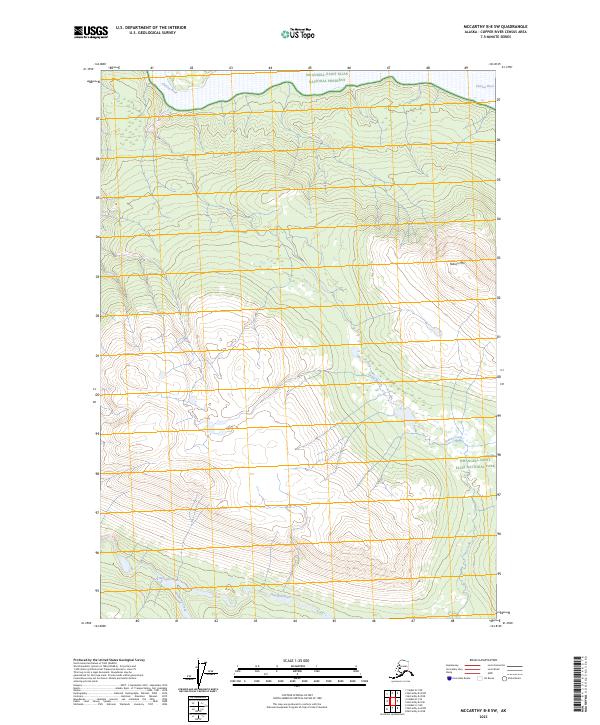 USGS Topographic Map – McCarthy B-8 SW