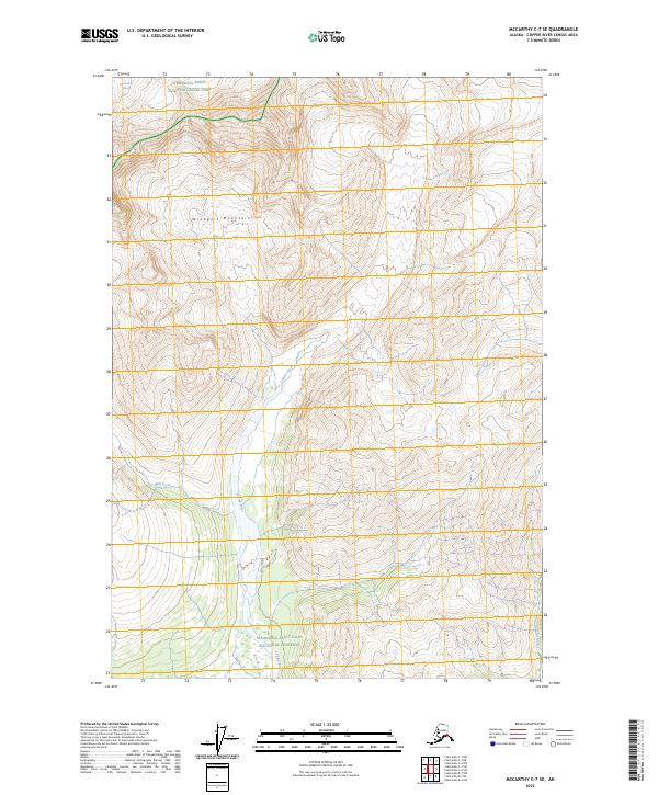 USGS Topographic Map – McCarthy C-7 SE