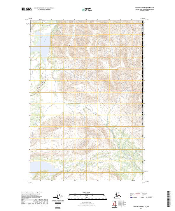 USGS Topographic Map – McCarthy D-1 SE