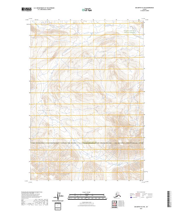 USGS Topographic Map – McCarthy D-2 NE