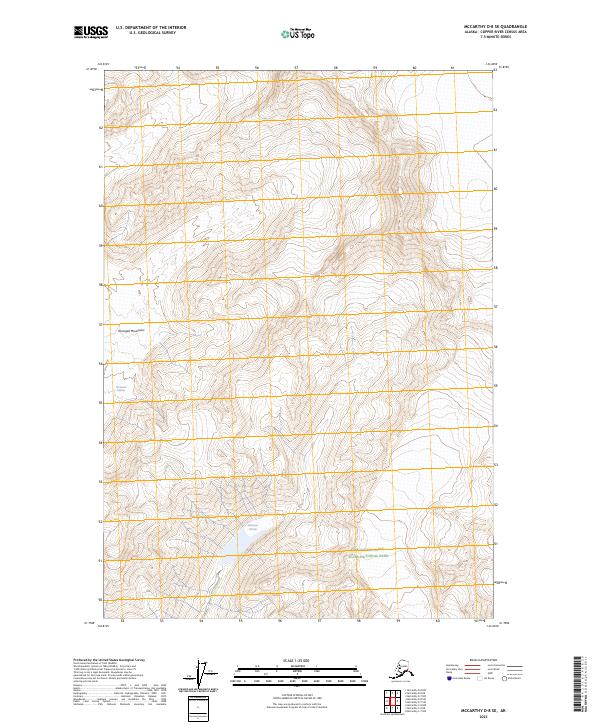 USGS Topographic Map – McCarthy D-8 SE