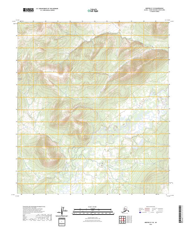USGS Topographic Map – Medfra D-1 SE