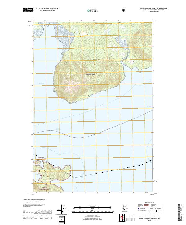 USGS Topographic Map – Mount Fairweather B-1 SW