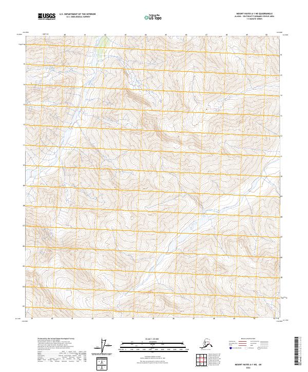 USGS Topographic Map – Mount Hayes A-1 NE