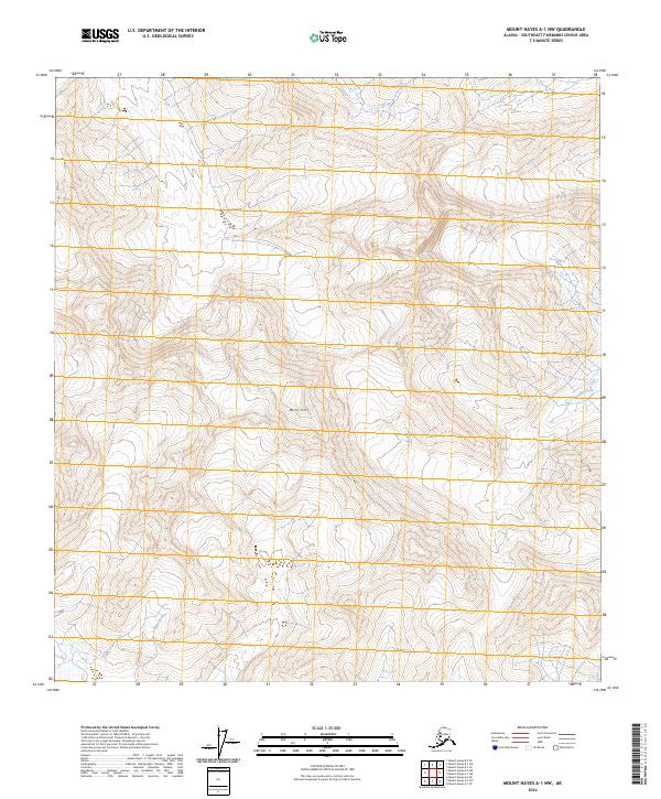 USGS Topographic Map – Mount Hayes A-1 NW