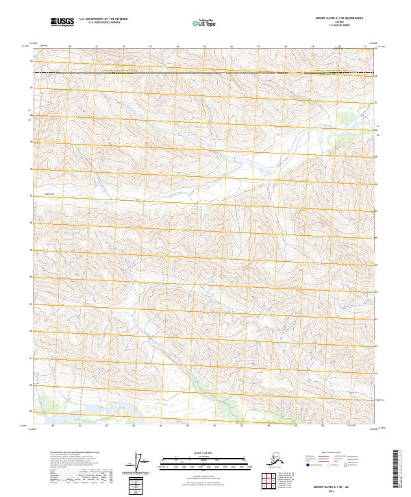 USGS Topographic Map – Mount Hayes A-1 SE