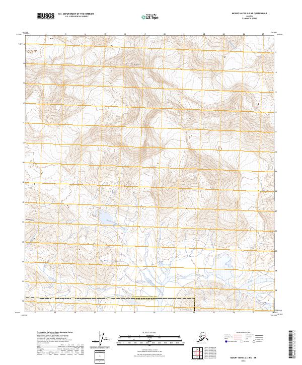 USGS Topographic Map – Mount Hayes A-2 NE
