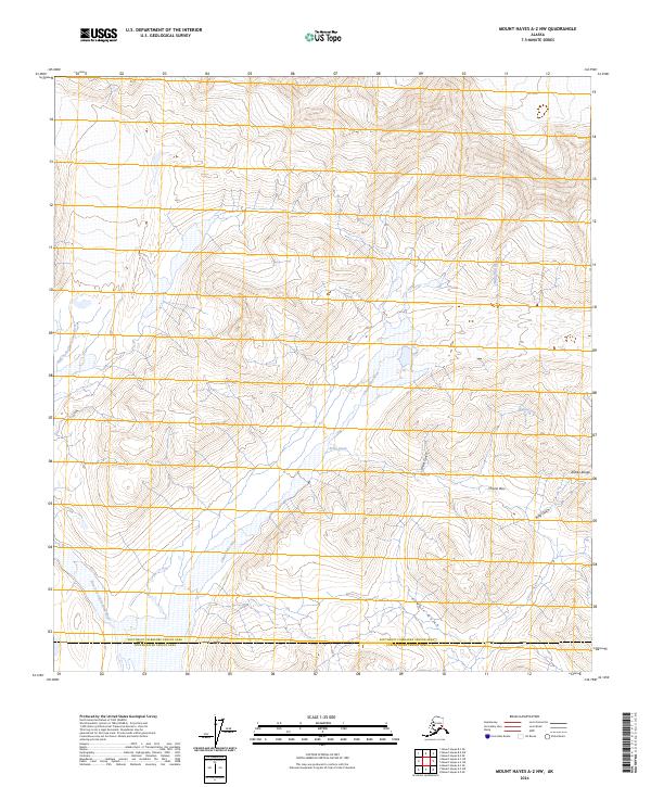 USGS Topographic Map – Mount Hayes A-2 NW
