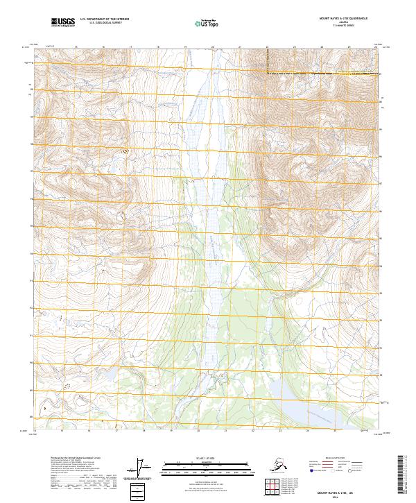 USGS Topographic Map – Mount Hayes A-2 SE