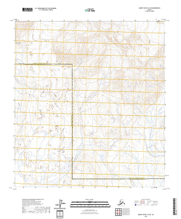 USGS Topographic Map – Mount Hayes A-3 NE