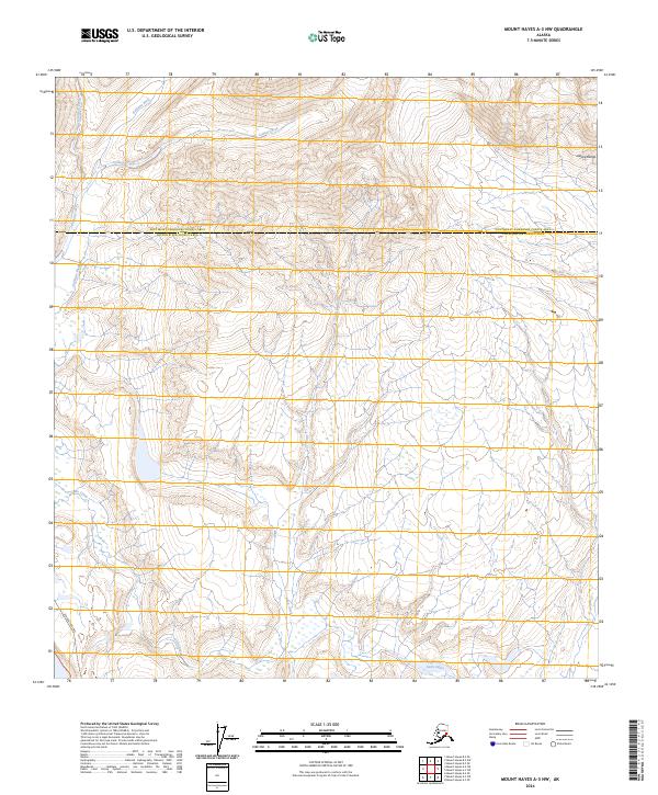 USGS Topographic Map – Mount Hayes A-3 NW