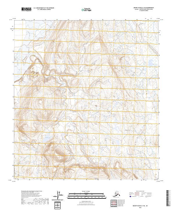 USGS Topographic Map – Mount Hayes A-3 SE