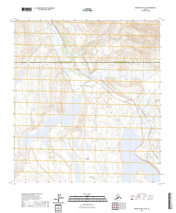 USGS Topographic Map – Mount Hayes A-4 NE
