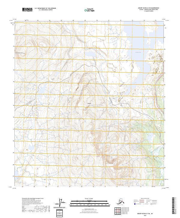 USGS Topographic Map – Mount Hayes A-4 SE