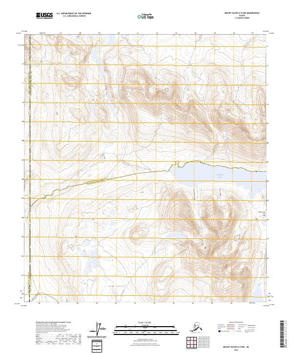 USGS Topographic Map – Mount Hayes A-5 NW