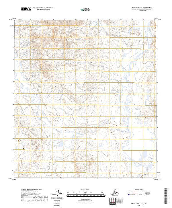 USGS Topographic Map – Mount Hayes A-6 NE