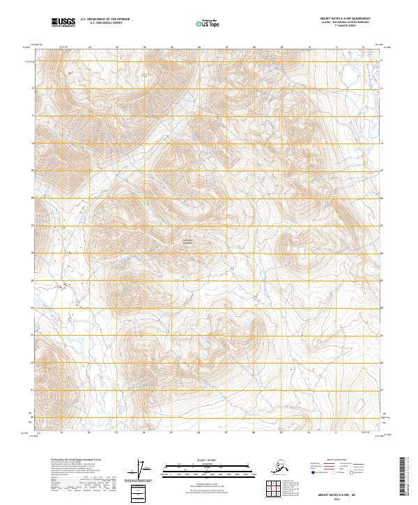 USGS Topographic Map – Mount Hayes A-6 NW