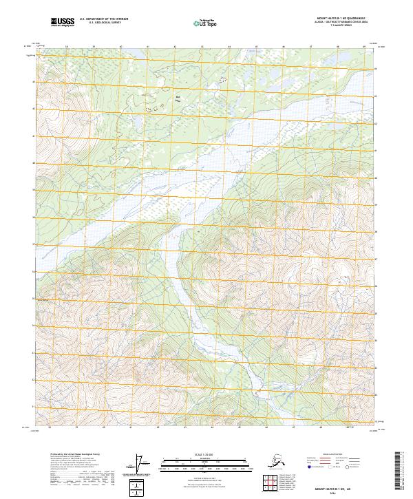 USGS Topographic Map – Mount Hayes B-1 NE