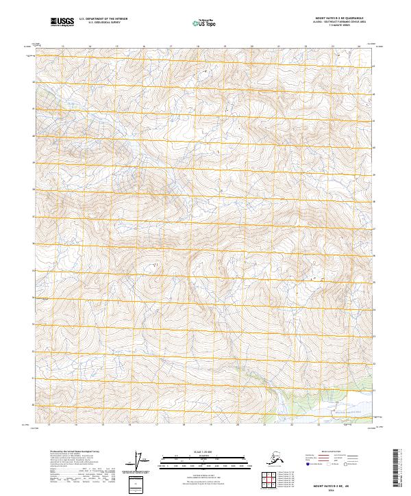 2024 Map of Mount Hayes B-2 NE, 2024 Print