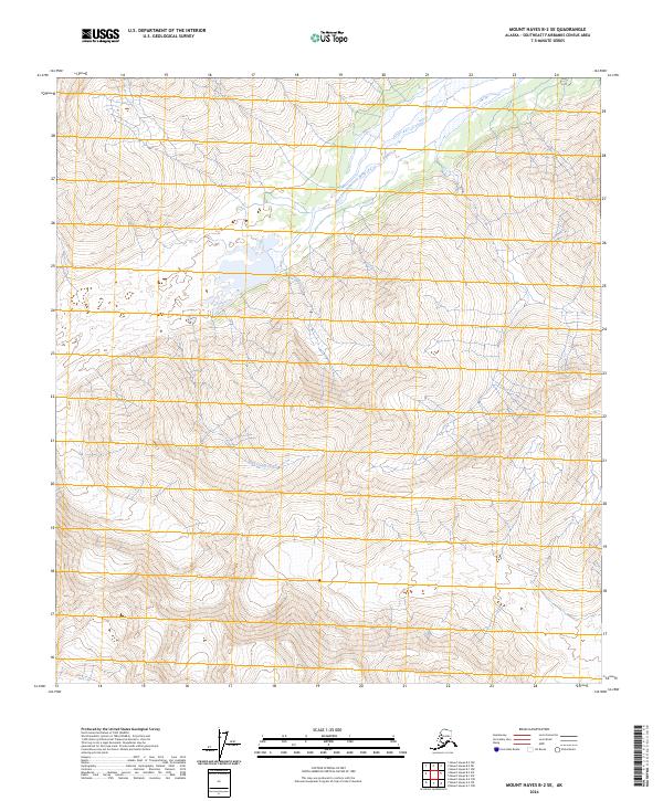 USGS Topographic Map – Mount Hayes B-2 SE