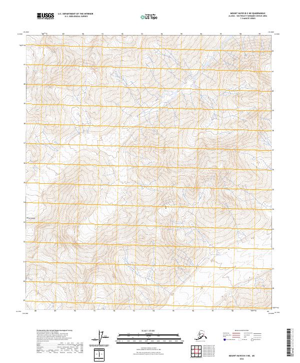 USGS Topographic Map – Mount Hayes B-3 NE