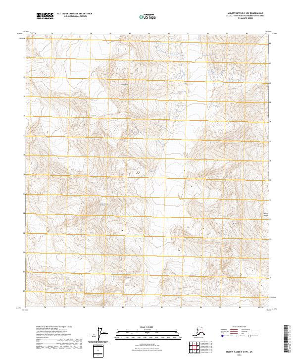 USGS Topographic Map – Mount Hayes B-3 NW