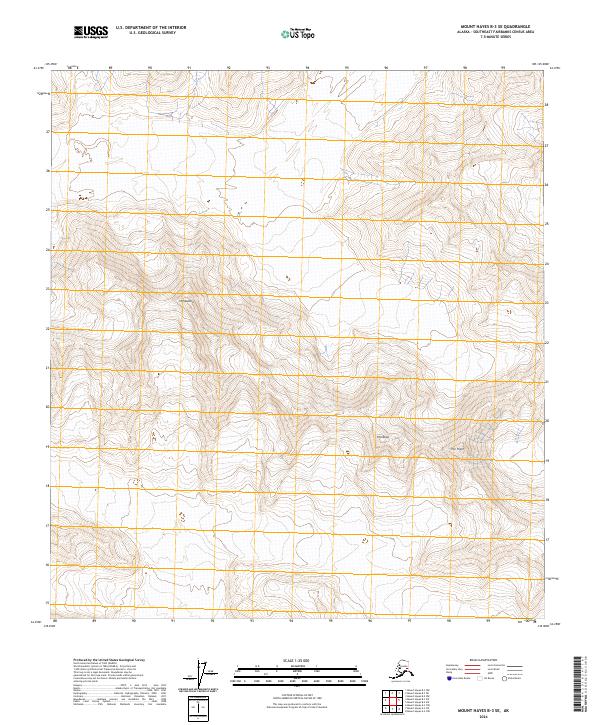 USGS Topographic Map – Mount Hayes B-3 SE